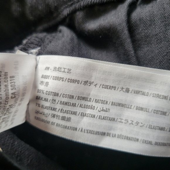 Abercrombie & Fitch the Skinny High Rise Jean Dark Gray Raw Split Hem 00 XS - Picture 11 of 11